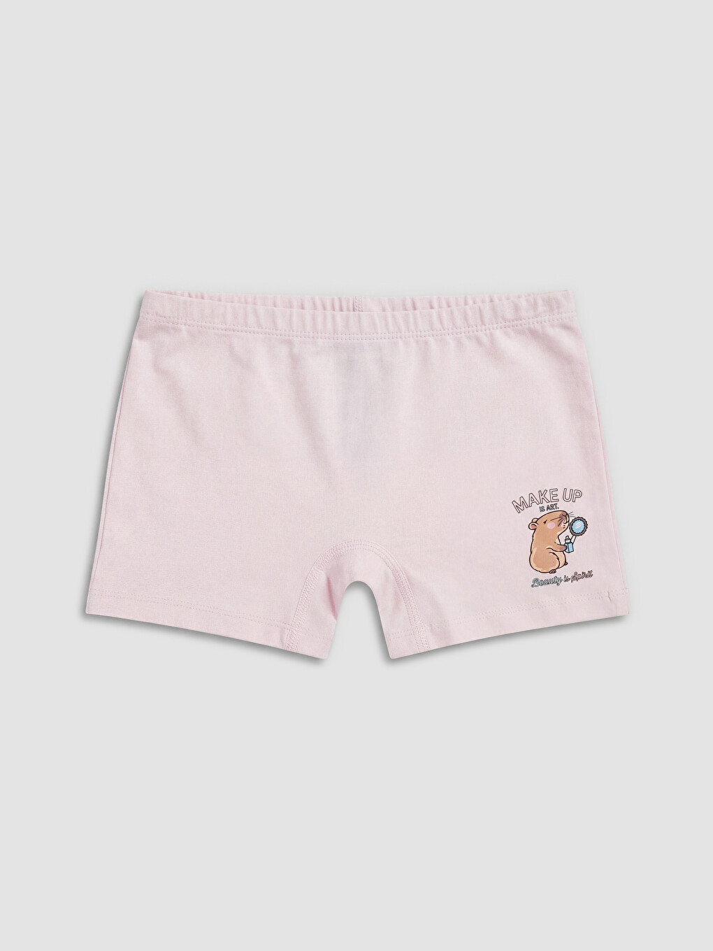 Pembe Baskılı Kız Çocuk Boxer