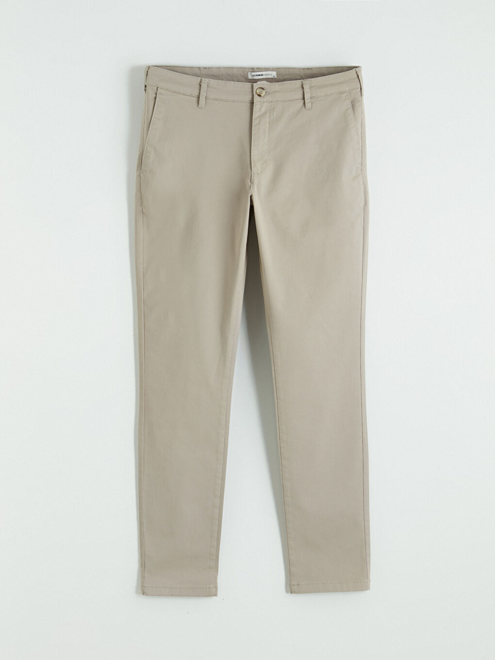 Bej Ekstra Dar Kalıp Erkek Chino Pantolon-3