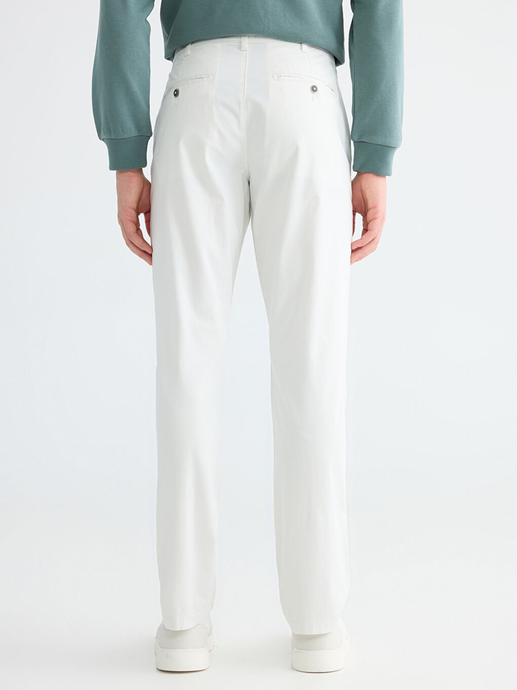 Gri Standart Kalıp Erkek Chino Pantolon-3