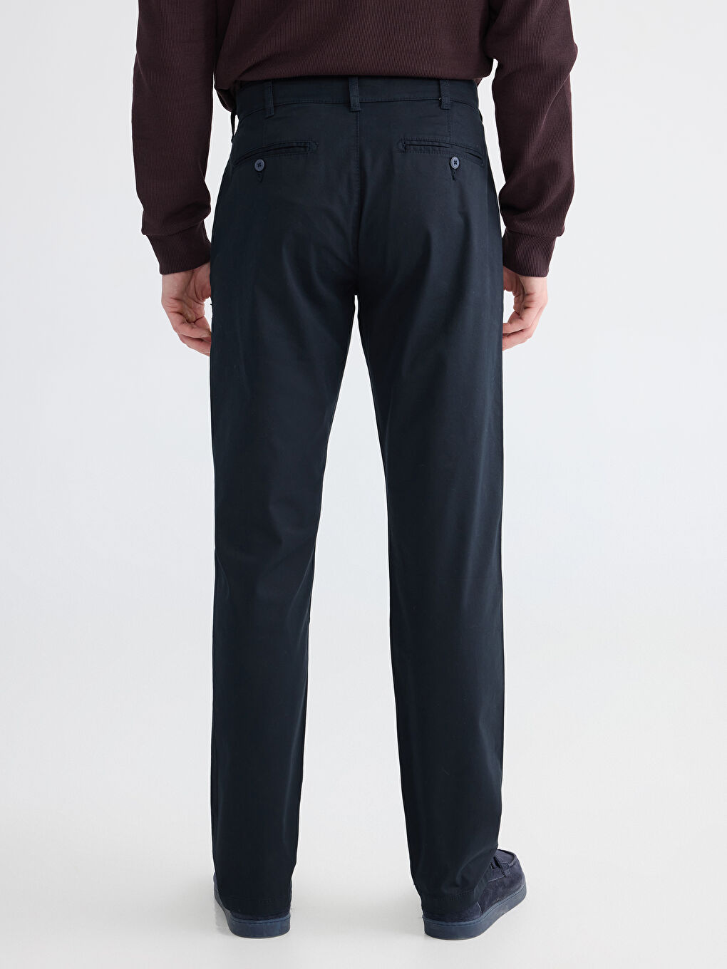 Lacivert Standart Kalıp Erkek Chino Pantolon-3