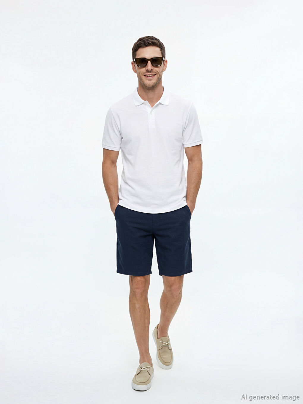 Lacivert Loose Fit Erkek Şort