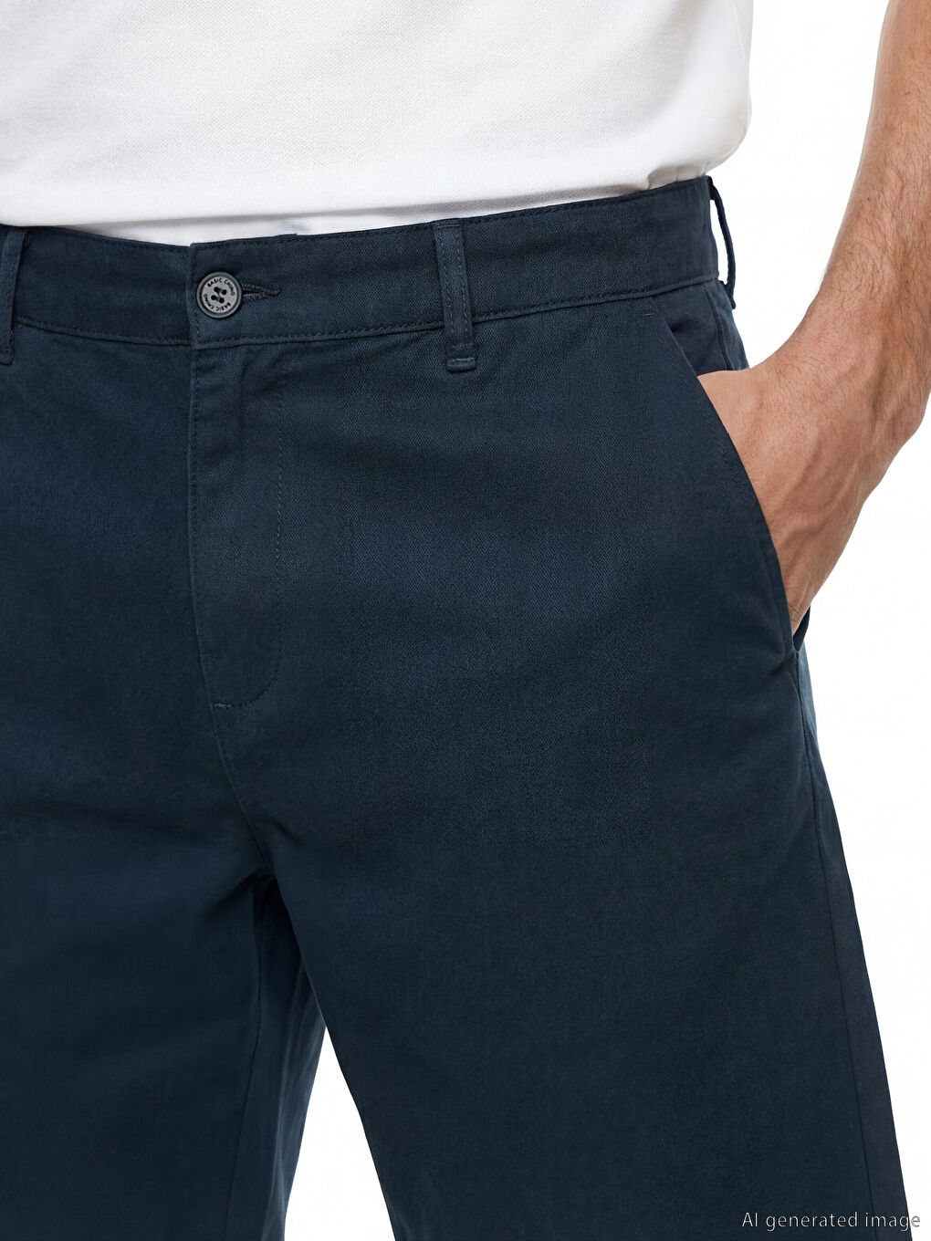 Lacivert Loose Fit Erkek Şort-2