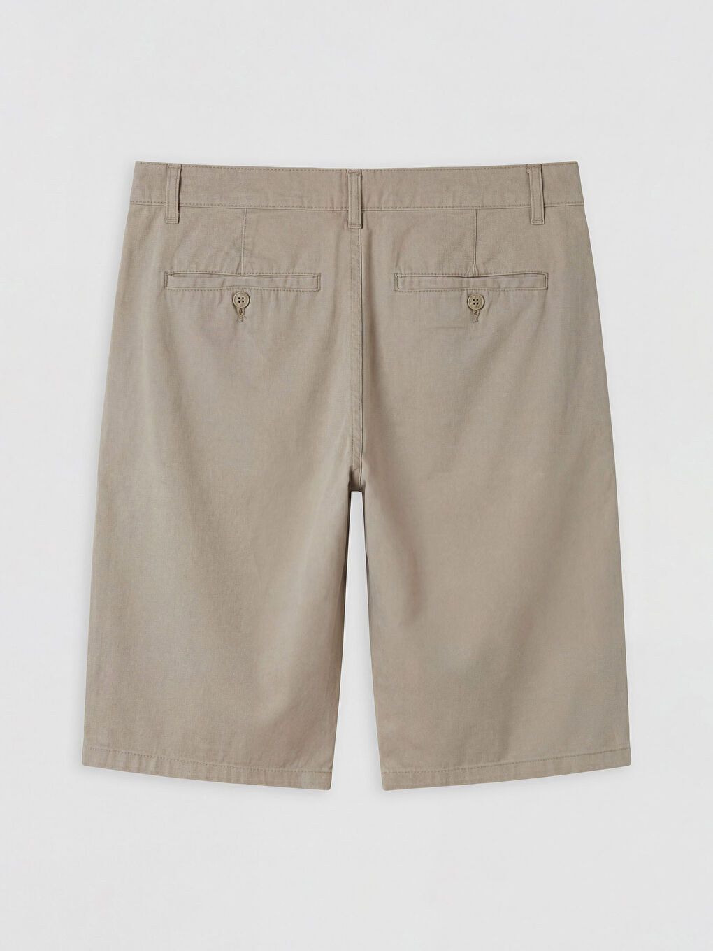 Bej Rahat Kalıp Gabardin Erkek Şort-1