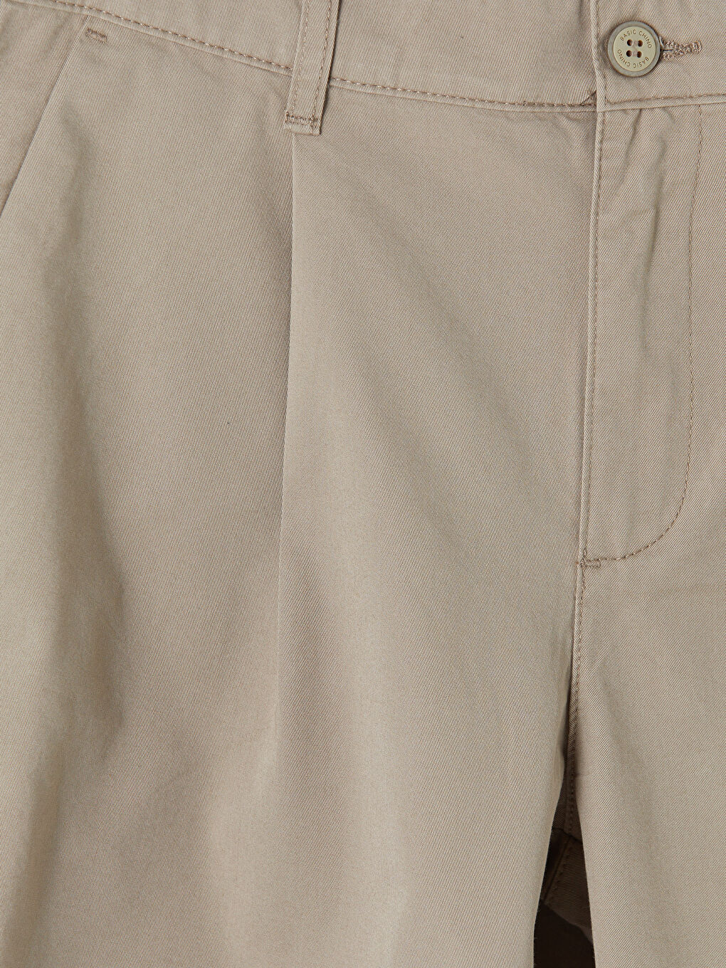 Bej Rahat Kalıp Gabardin Erkek Şort-2