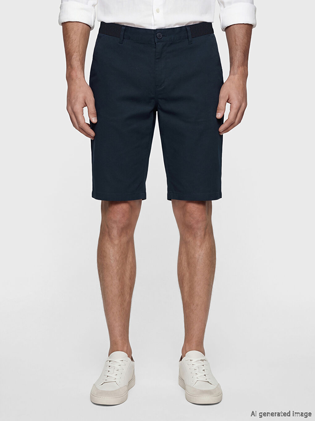 Lacivert Standart Kalıp Erkek Şort-1