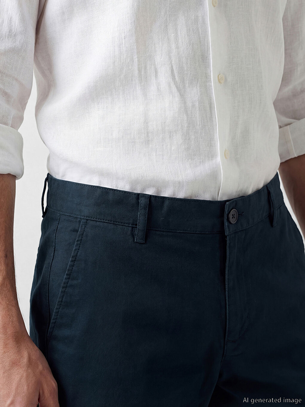 Lacivert Standart Kalıp Erkek Şort-2