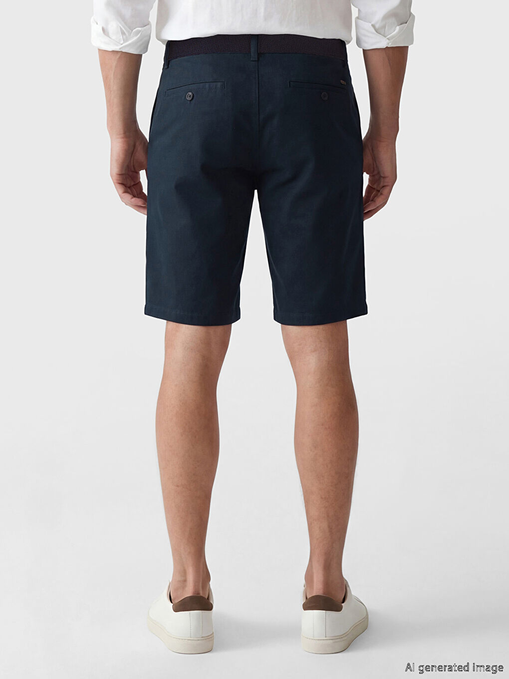 Lacivert Standart Kalıp Erkek Şort-3