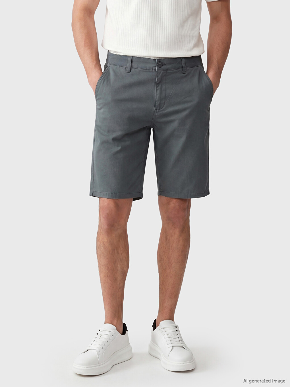 Yeşil Regular Fit Erkek Şort-1