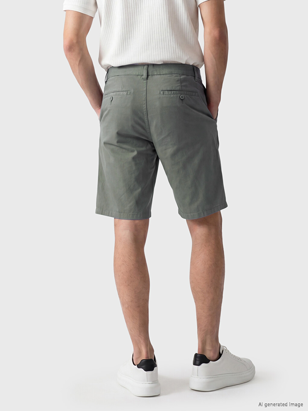 Yeşil Regular Fit Erkek Şort-2