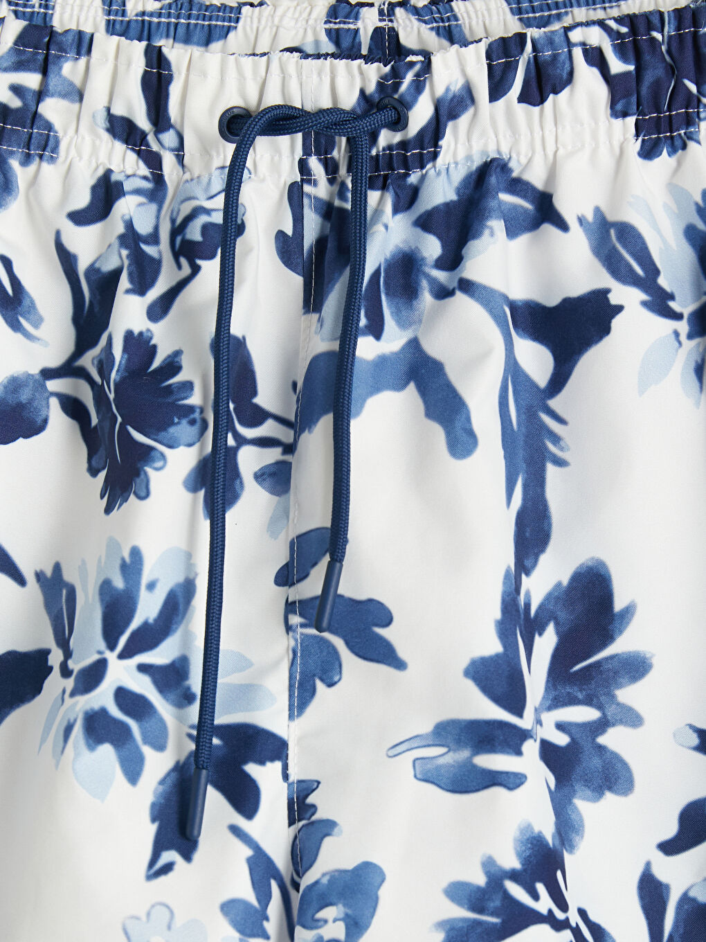 Lacivert Kısa Boy Desenli Erkek Deniz Şortu-2