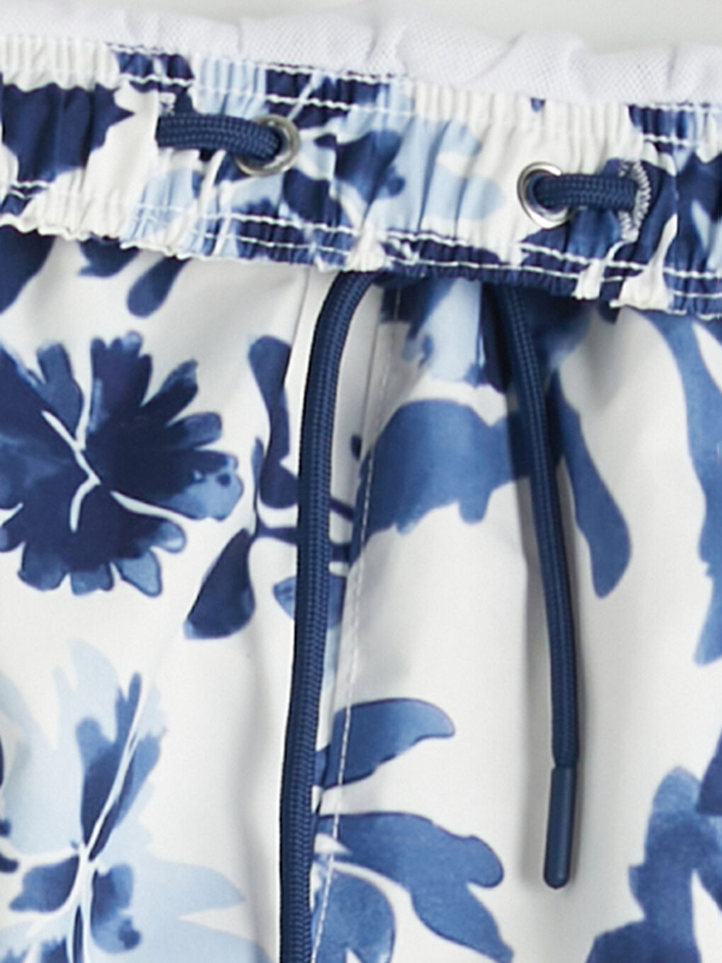 Lacivert Kısa Boy Desenli Erkek Deniz Şortu-3