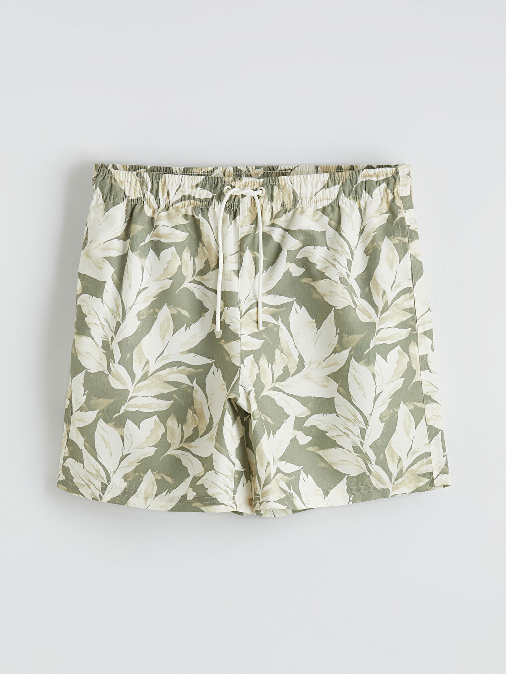 Short Patterned Men's Swim Shorts-5