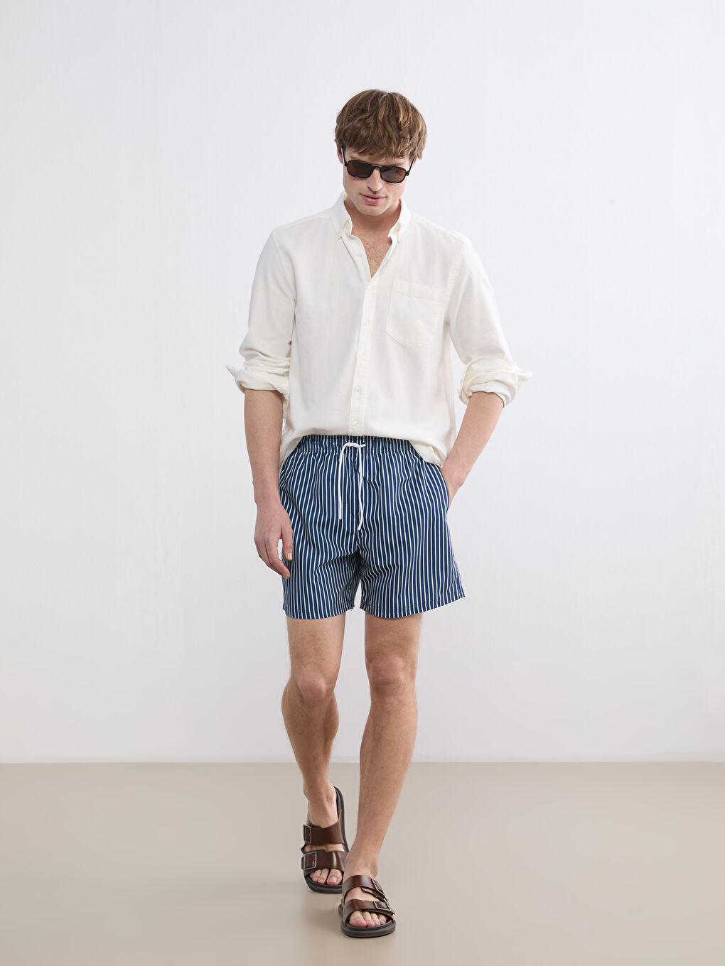 Άνδρας ΜΠΛΕ ΜΑΡΙΝ Σορτς κολύμβησης