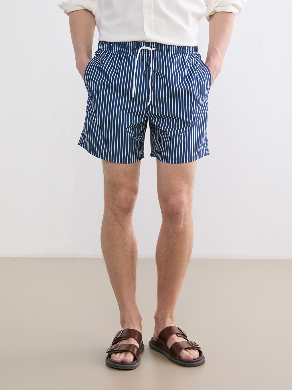 Άνδρας ΜΠΛΕ ΜΑΡΙΝ Σορτς κολύμβησης-1