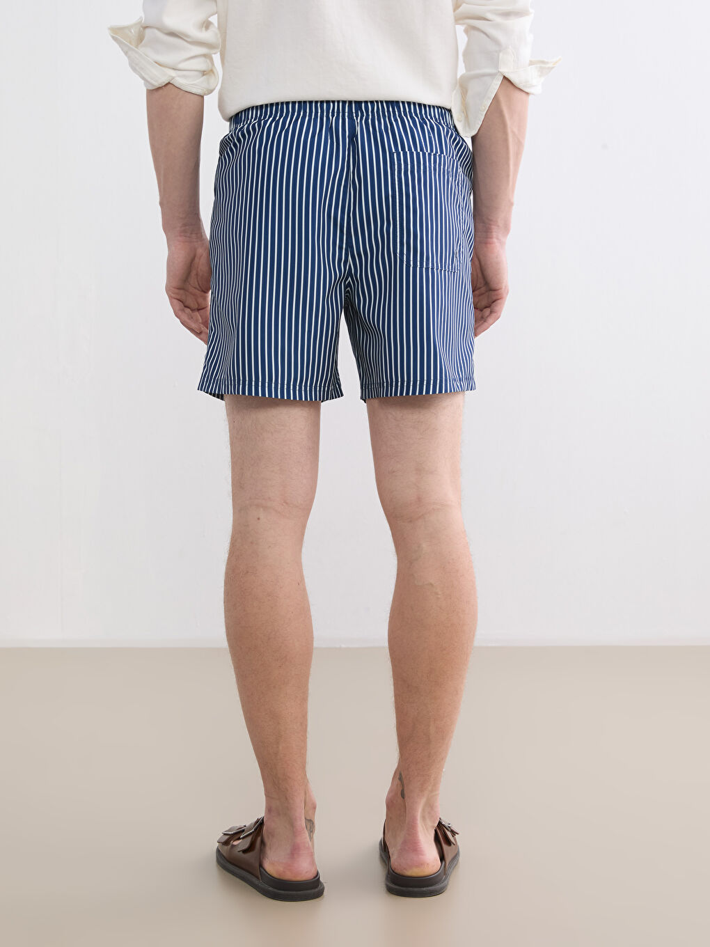 Άνδρας ΜΠΛΕ ΜΑΡΙΝ Σορτς κολύμβησης-3