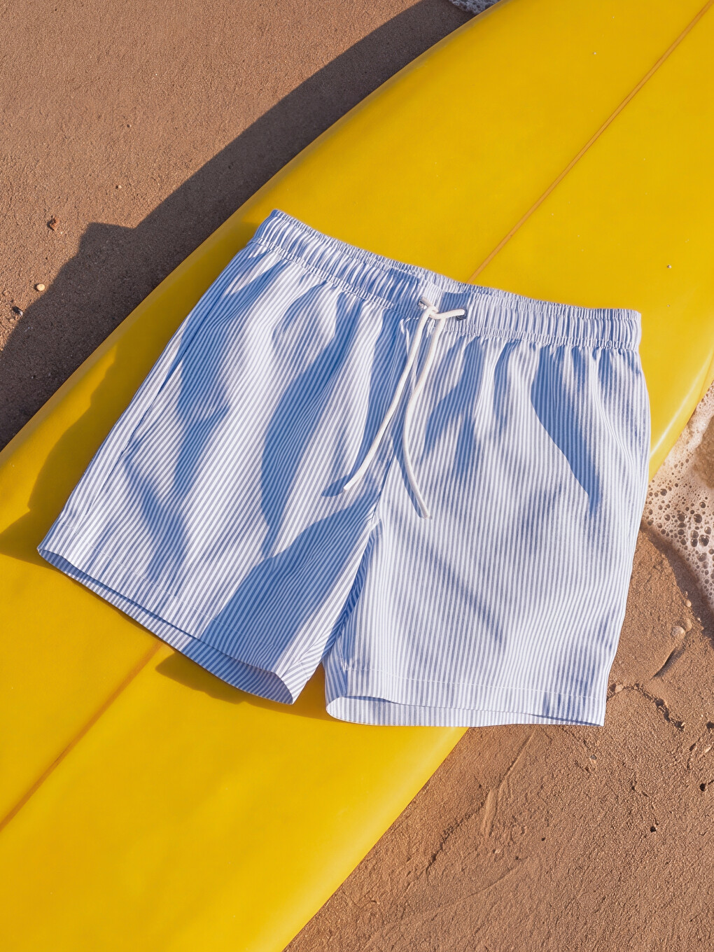 Short Striped Men's Swimming Shorts-1