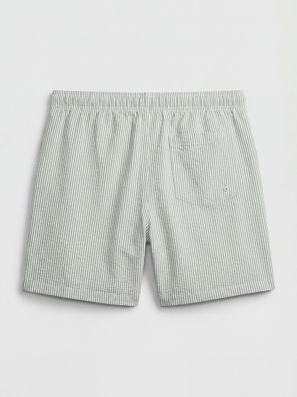 Yeşil Çizgili Erkek Deniz Şortu-1