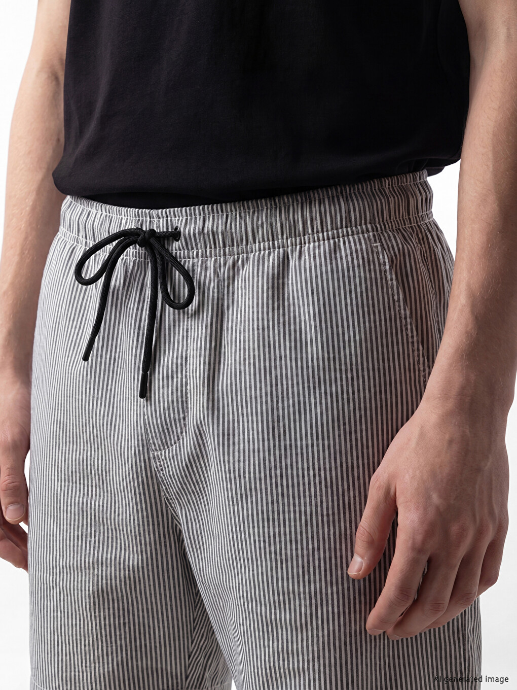 Short Striped Men's Swimming Shorts-2