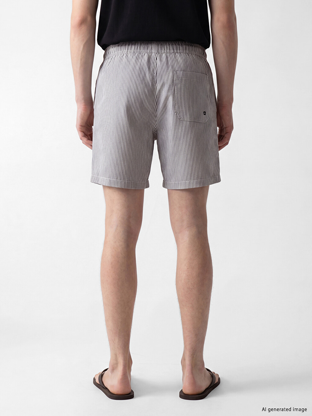 Short Striped Men's Swimming Shorts-3