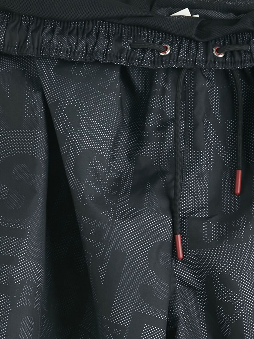 Siyah Kısa Boy Baskılı Erkek Deniz Şortu-3