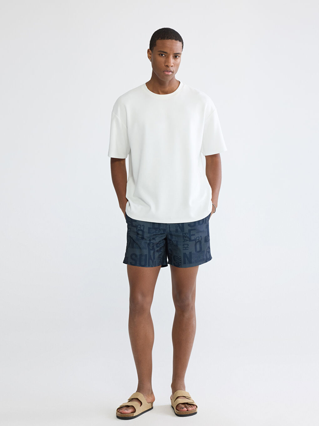 Ерлер көк Жүзуге арналған шорты