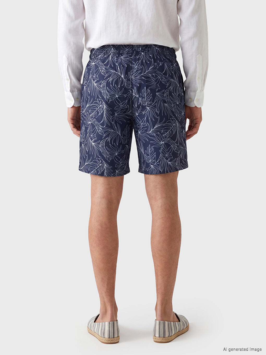 Knee Length Patterned Men's Swim Shorts-3