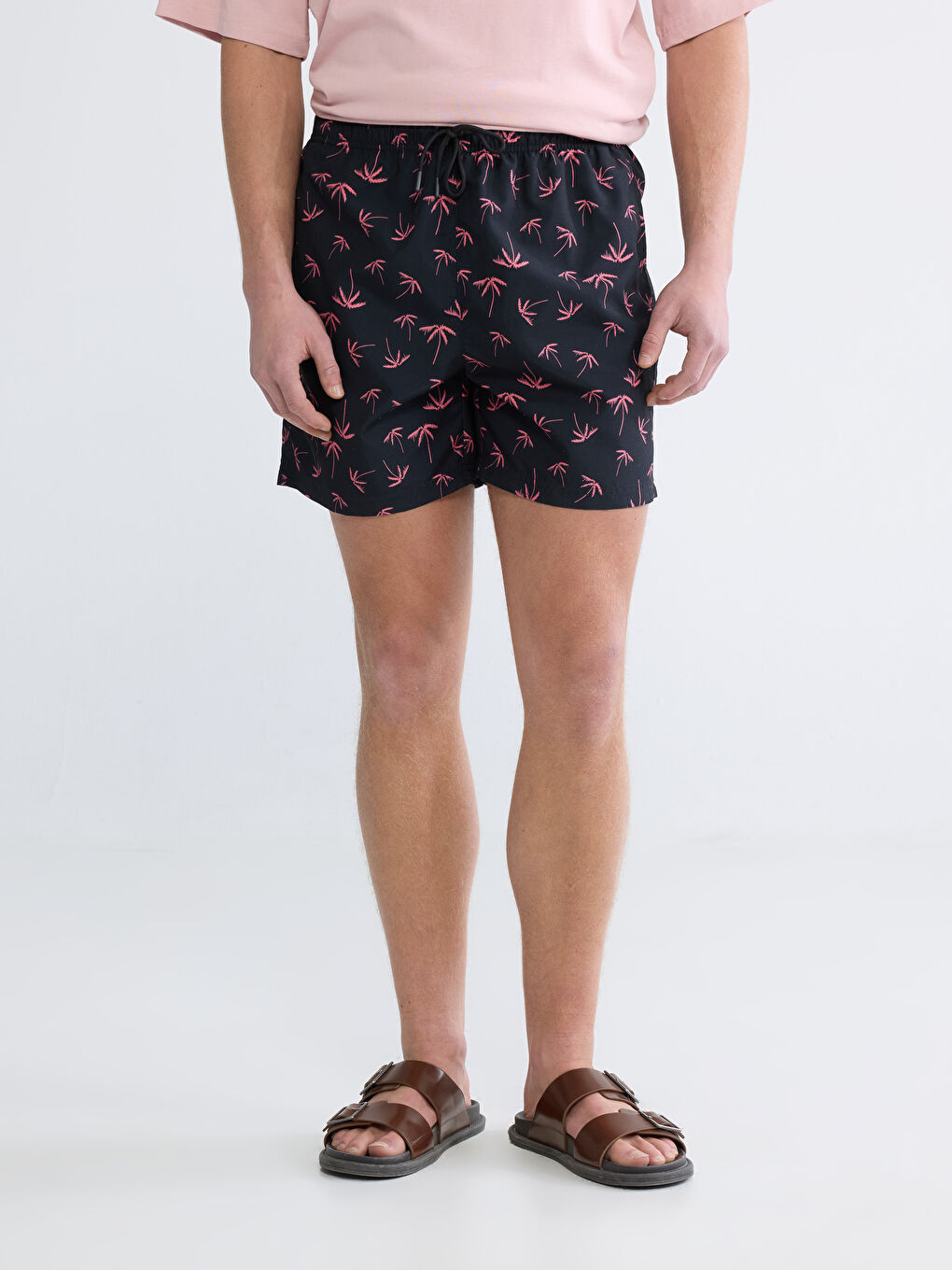 Шарени мъжки бански шорти-1