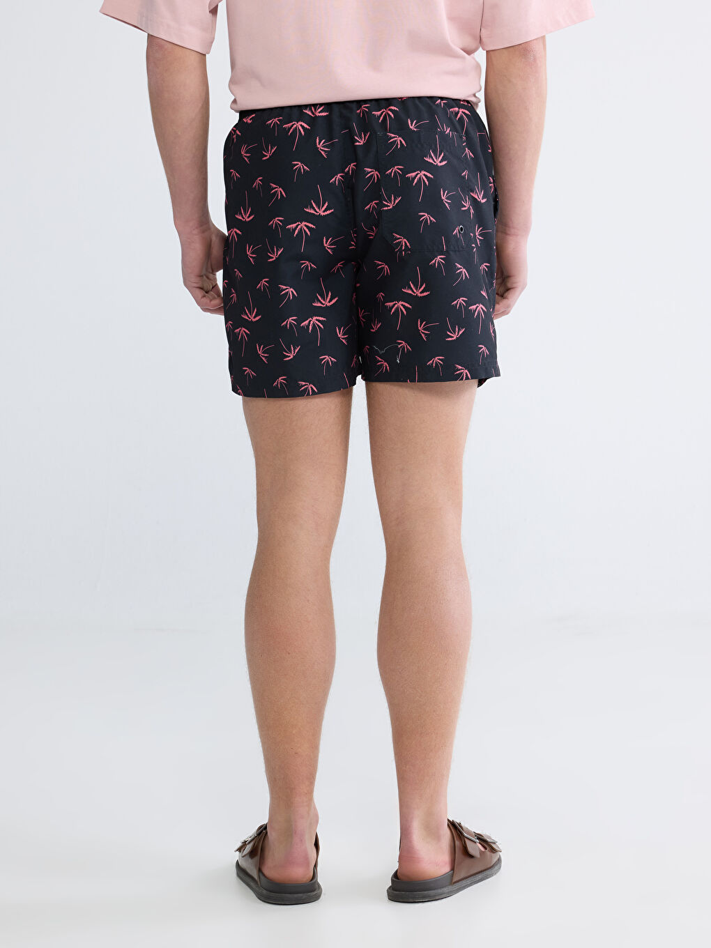 Шарени мъжки бански шорти-3