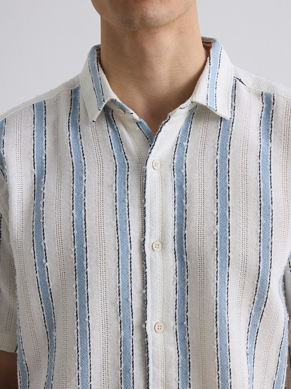 Cămașă Vărgată Regular Fit pentru Bărbați-2