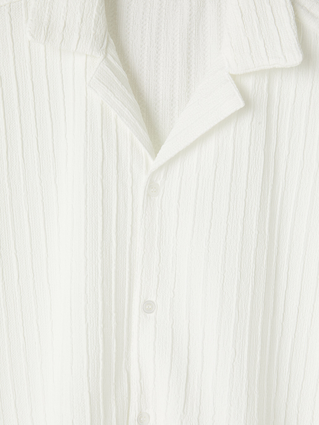 Regular Fit Camp Collar Textured Men's Basic Shirt-6