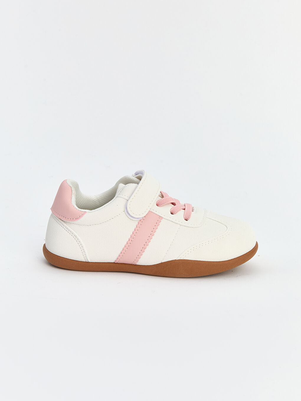 Baby Girl Sneakers with Laces and Velcro Straps-1