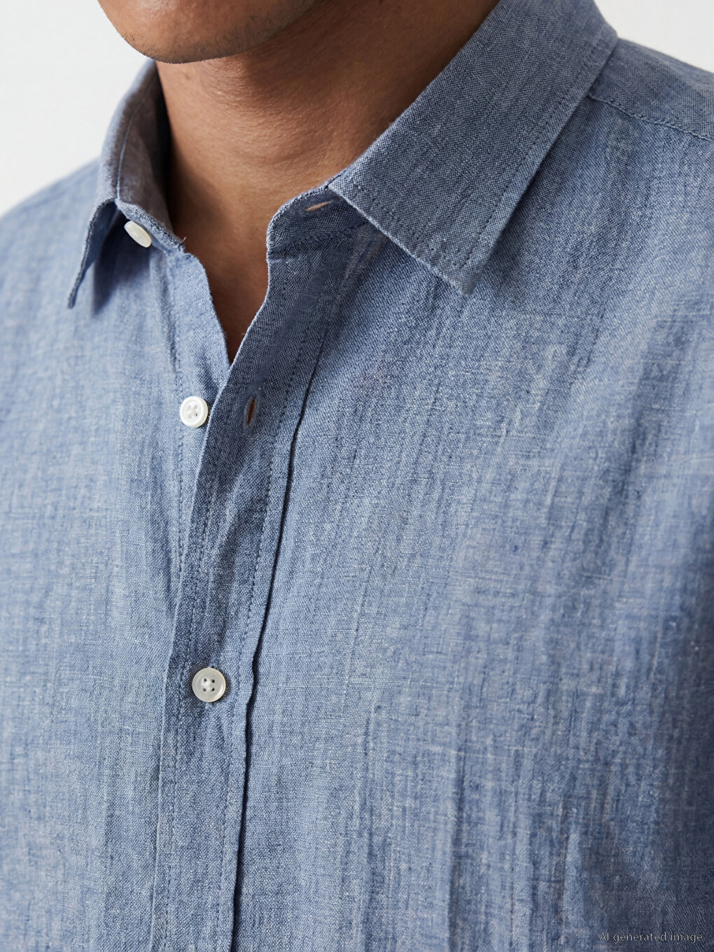 Regular Fit %100 Linen Men's Shirt-2