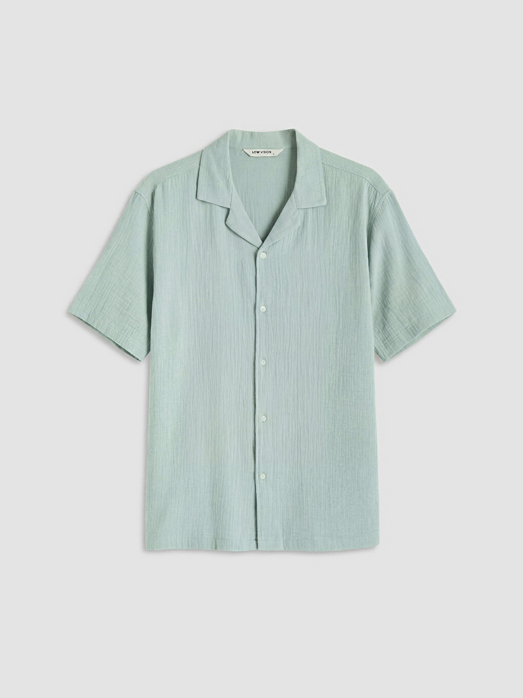 Chemise Homme en Mousseline à Col en Resort Coupe Régulière-4