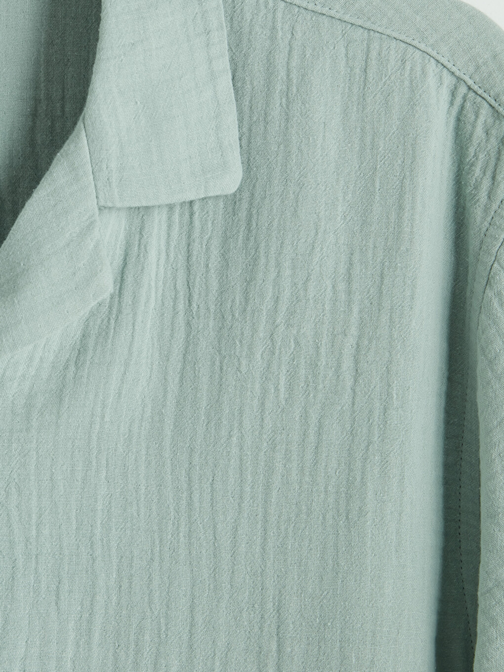Chemise Homme en Mousseline à Col en Resort Coupe Régulière-6