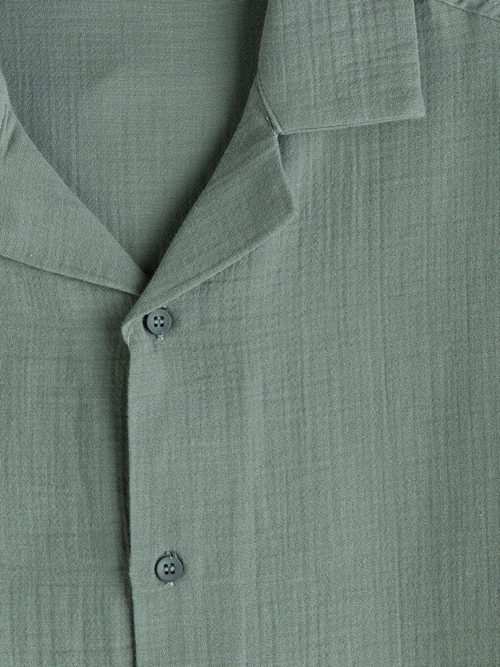 Petrol Regular Fit Resort Yaka Müslin Erkek Gömlek-6