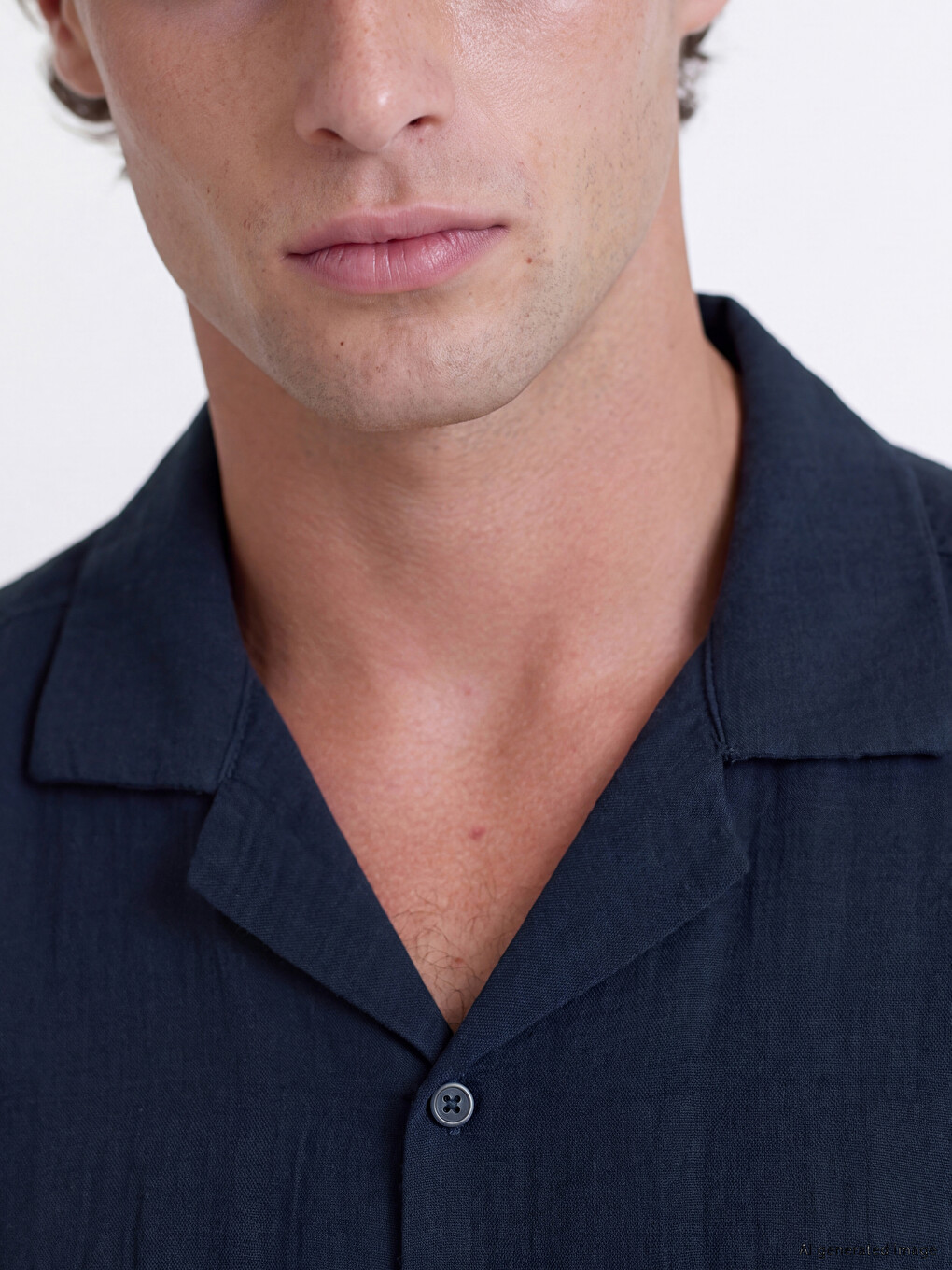 Standard Fit Muslin Men's Textured Shirt-2