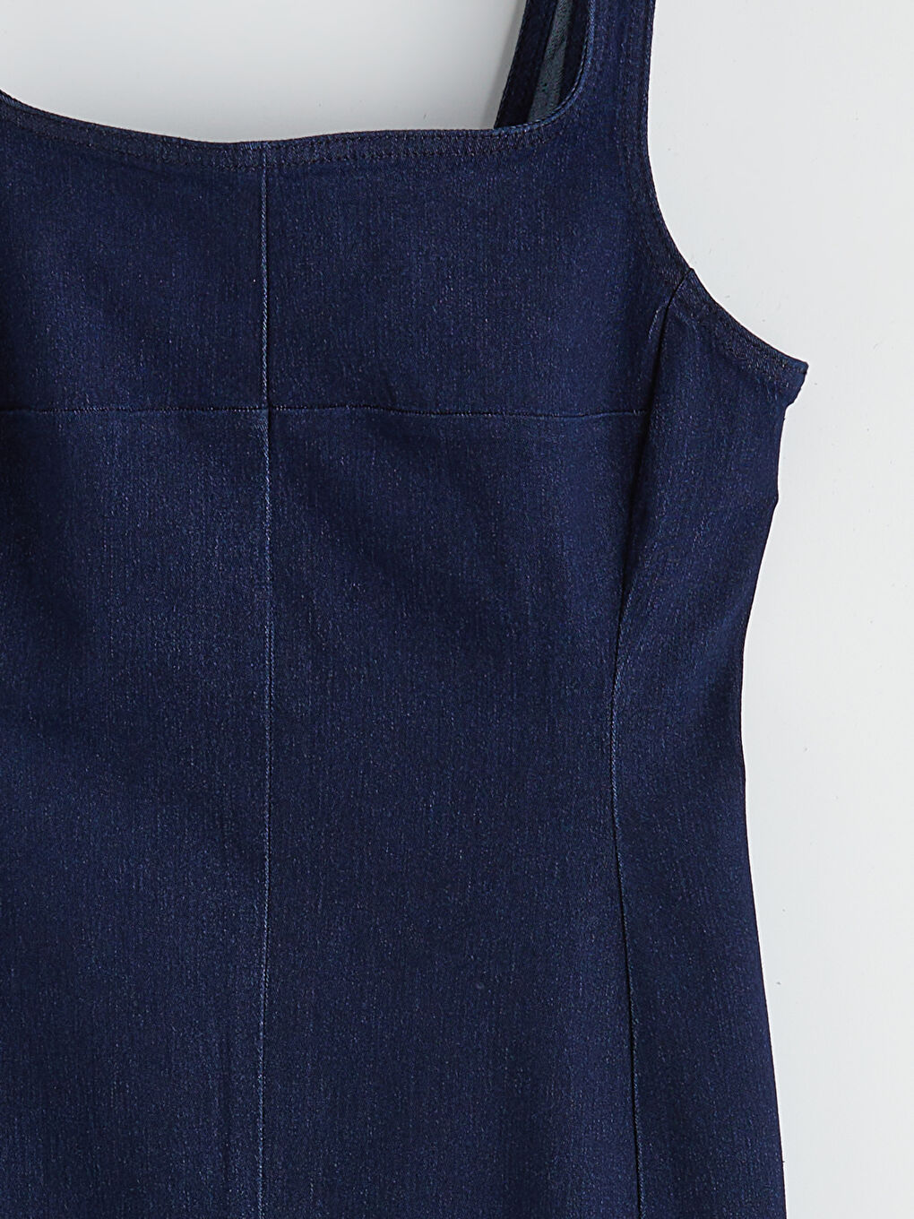 Жена Индиго Рокля от дънков плат-5