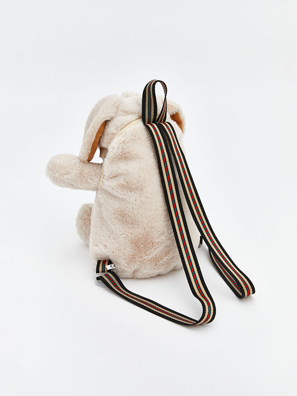 Bej Hayvan Figürlü Erkek Çocuk Pelüş Sırt Çantası-2