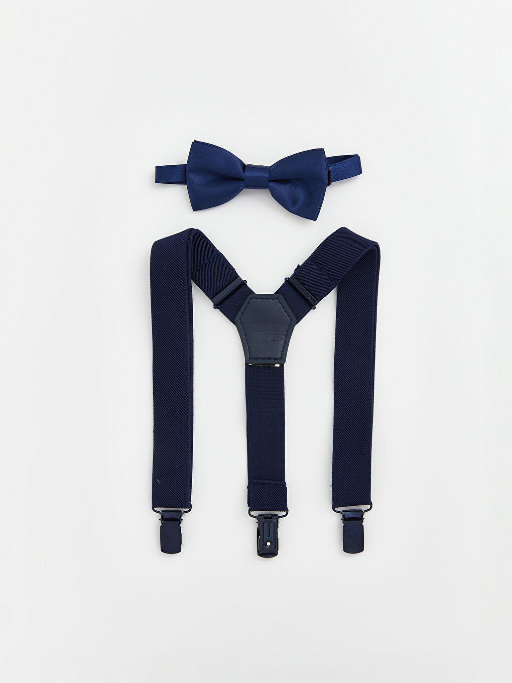 Lacivert Erkek Bebek Papyon ve Pantolon Askısı