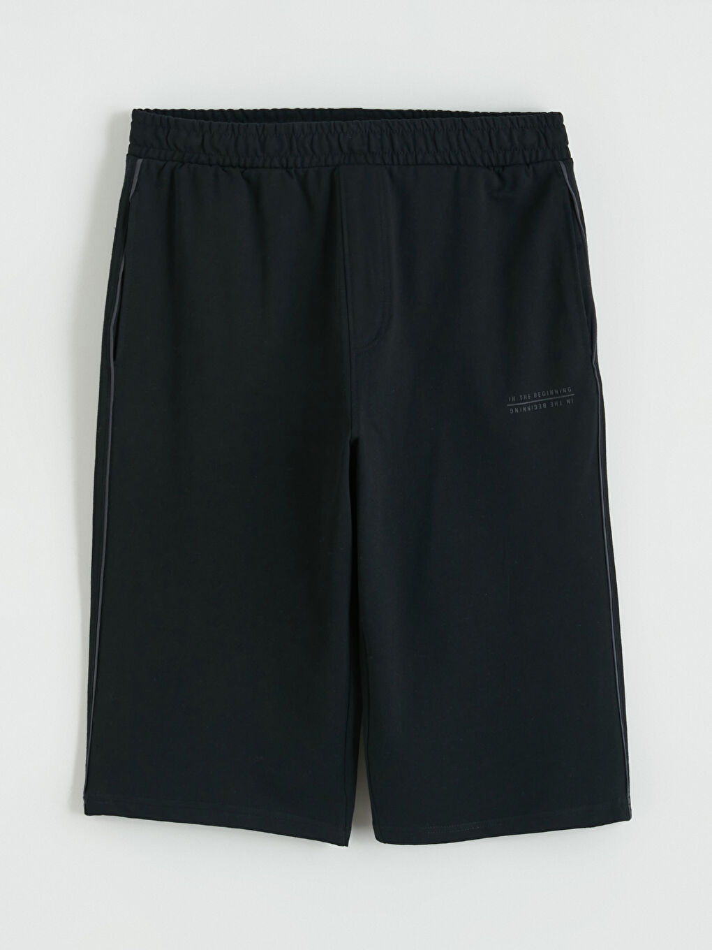 Siyah Standart Kalıp Erkek Şort-3