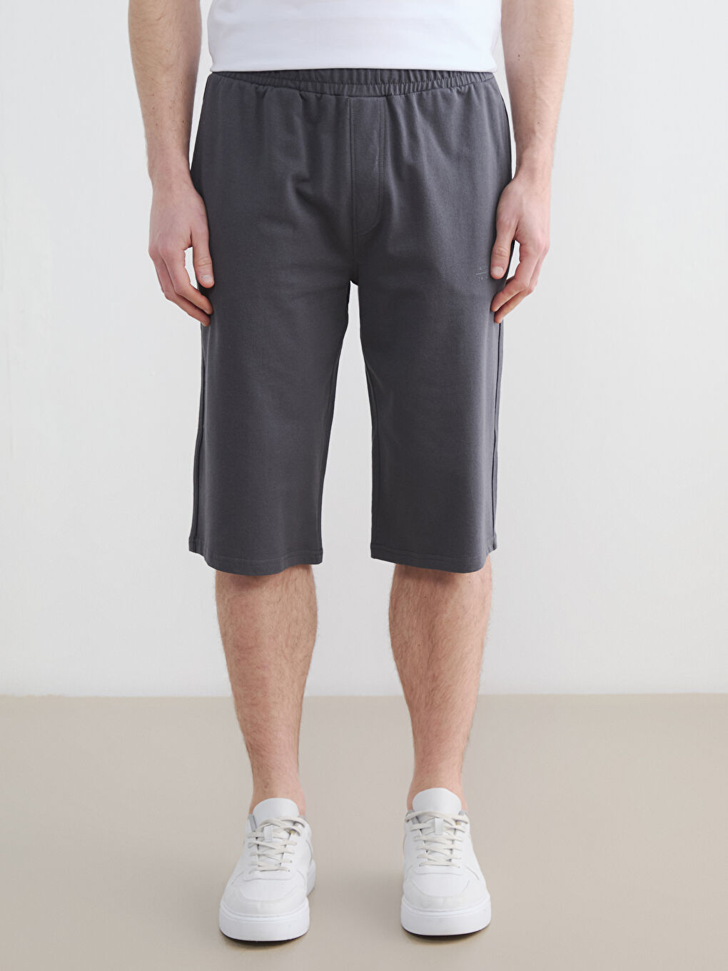 Gri Standart Kalıp Erkek Şort-1