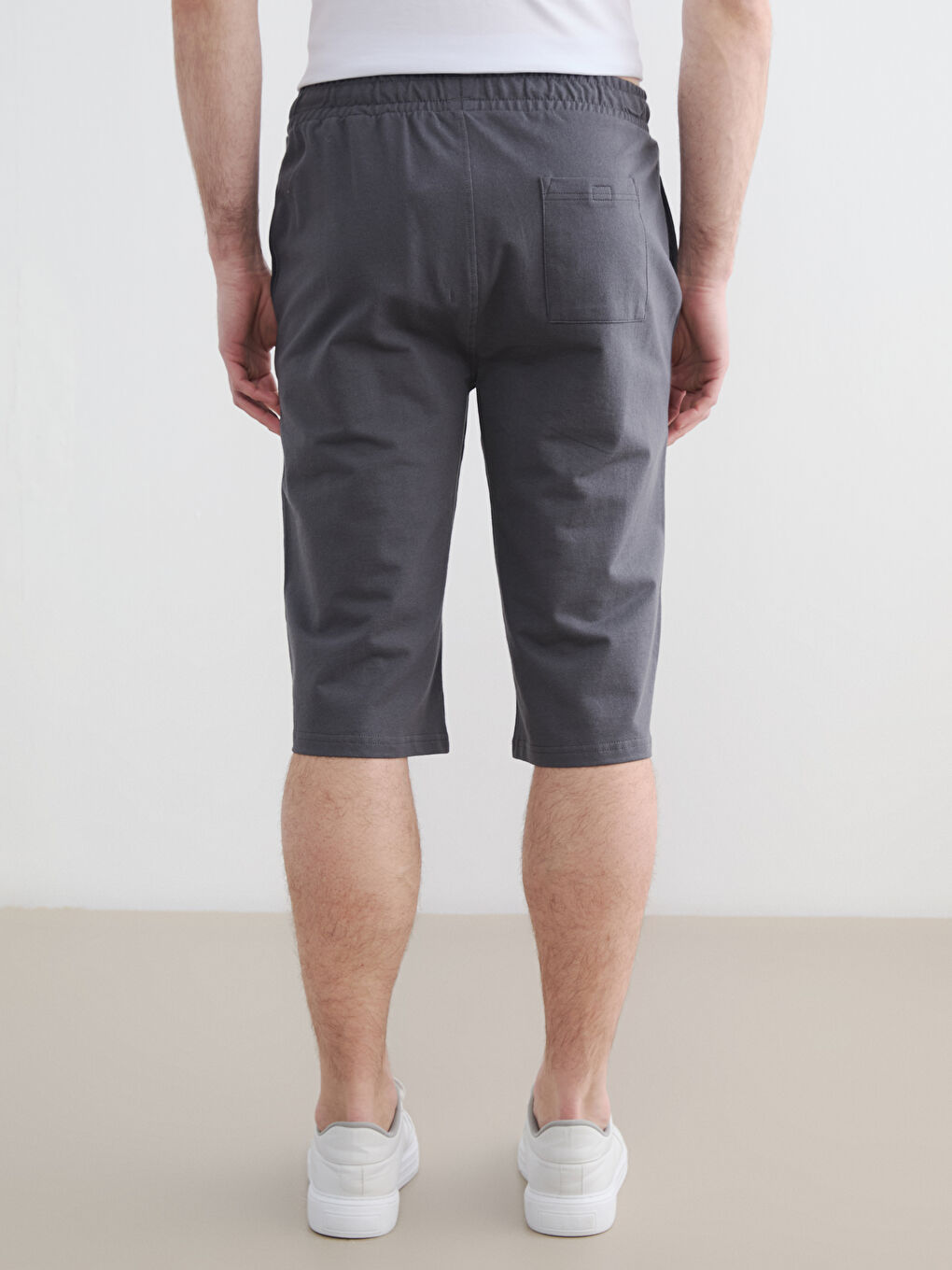 Gri Standart Kalıp Erkek Şort-3