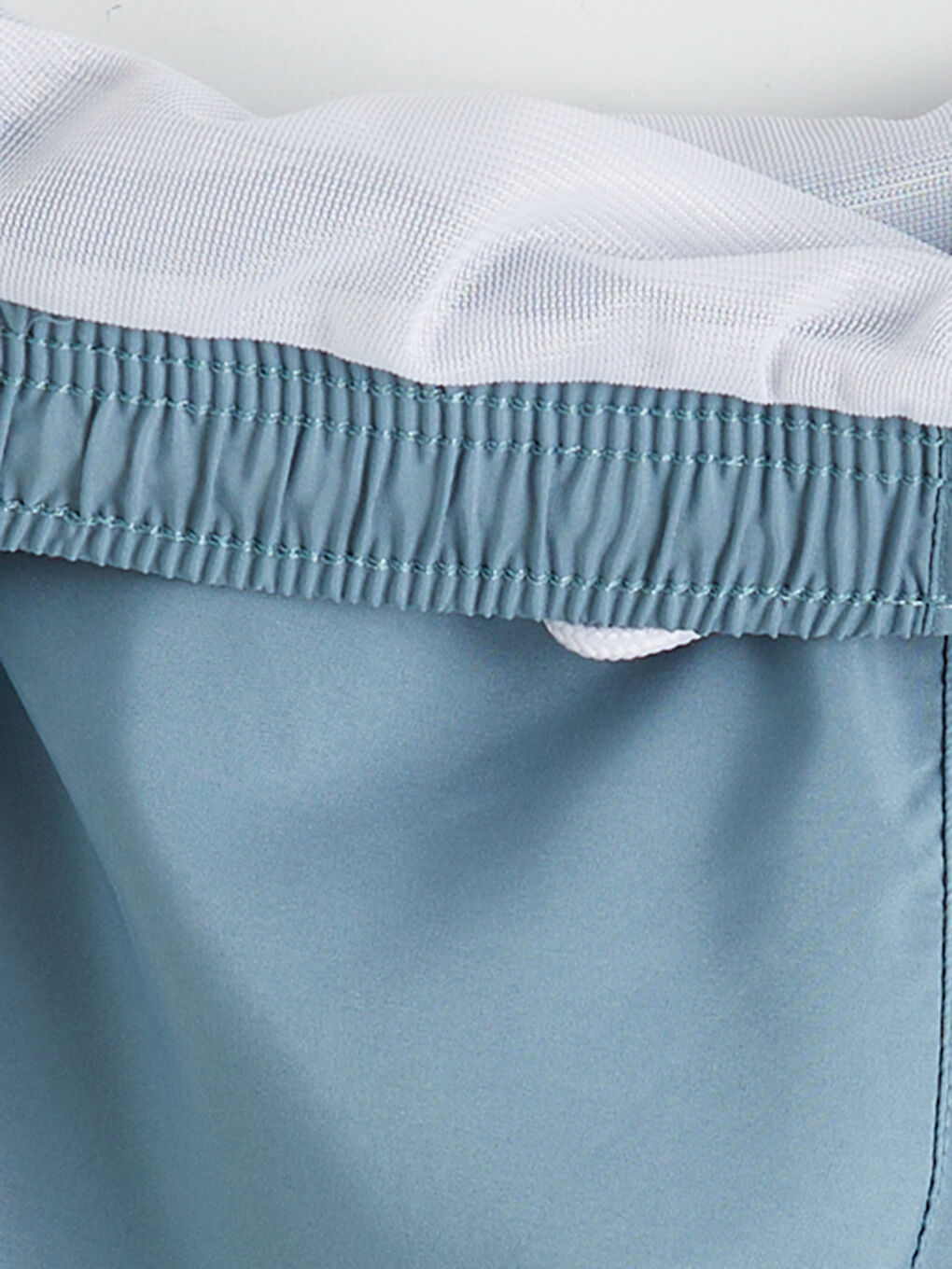 Beyaz Bisiklet Yaka Erkek Çocuk Atlet ve Deniz Şortu-3