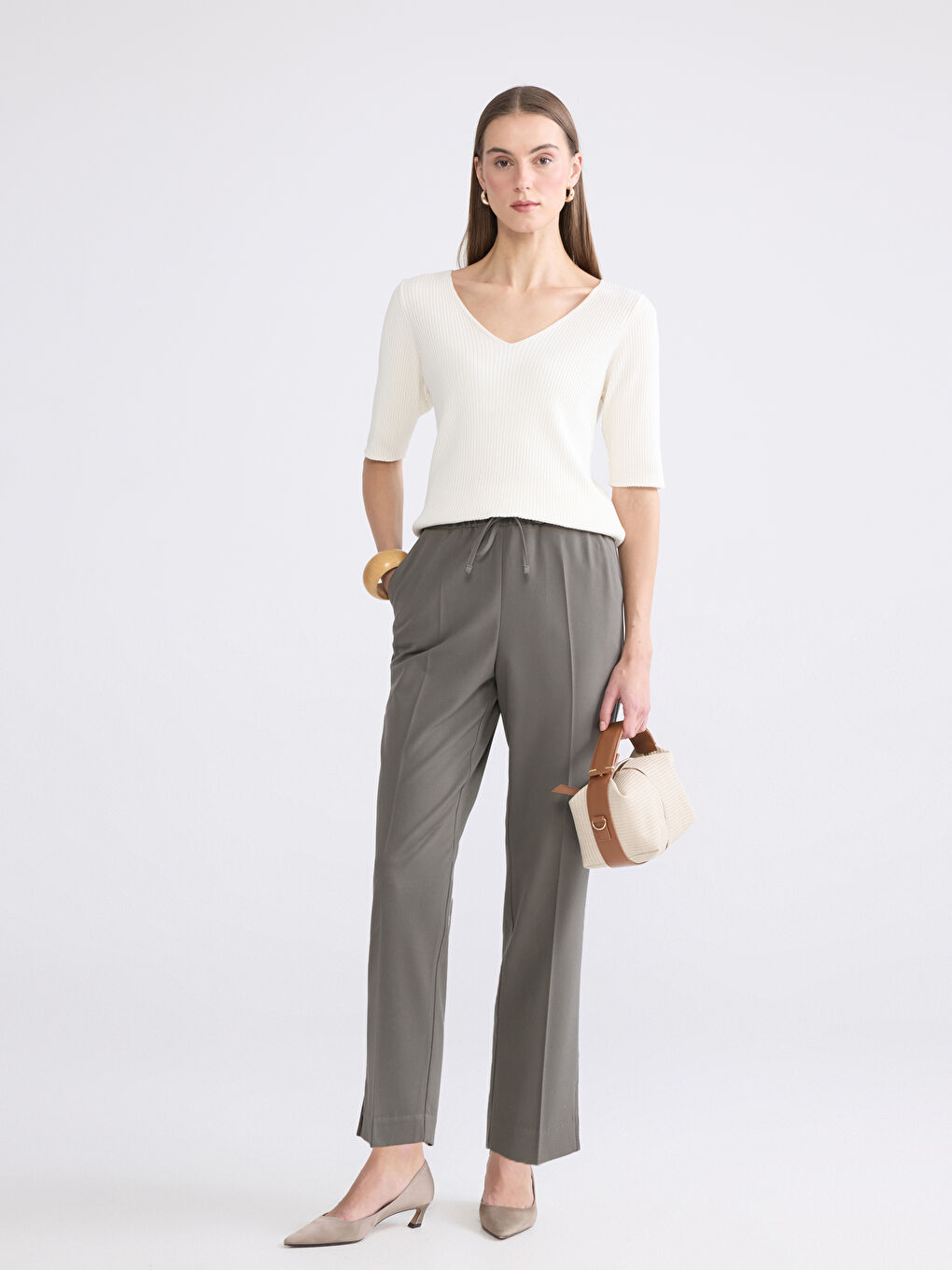 Elasticated Waist Women's Trousers