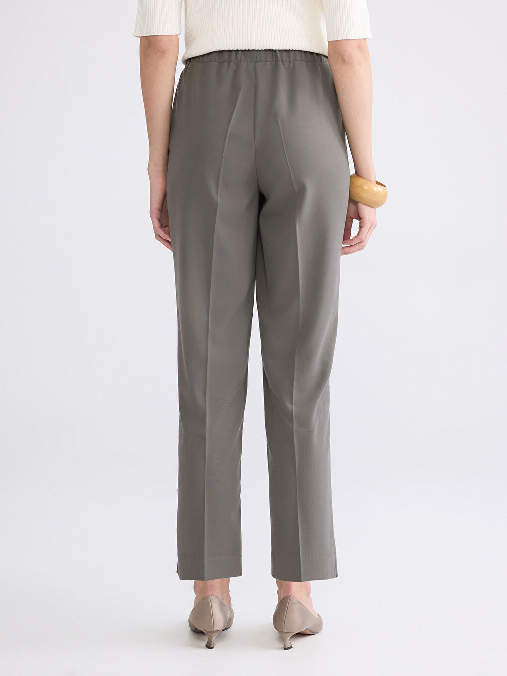 Elasticated Waist Women's Trousers-3