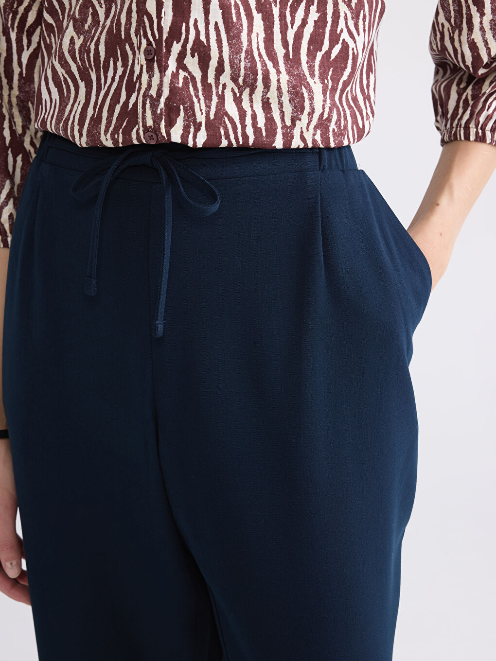 Women's Trousers with Elastic Waistband-2