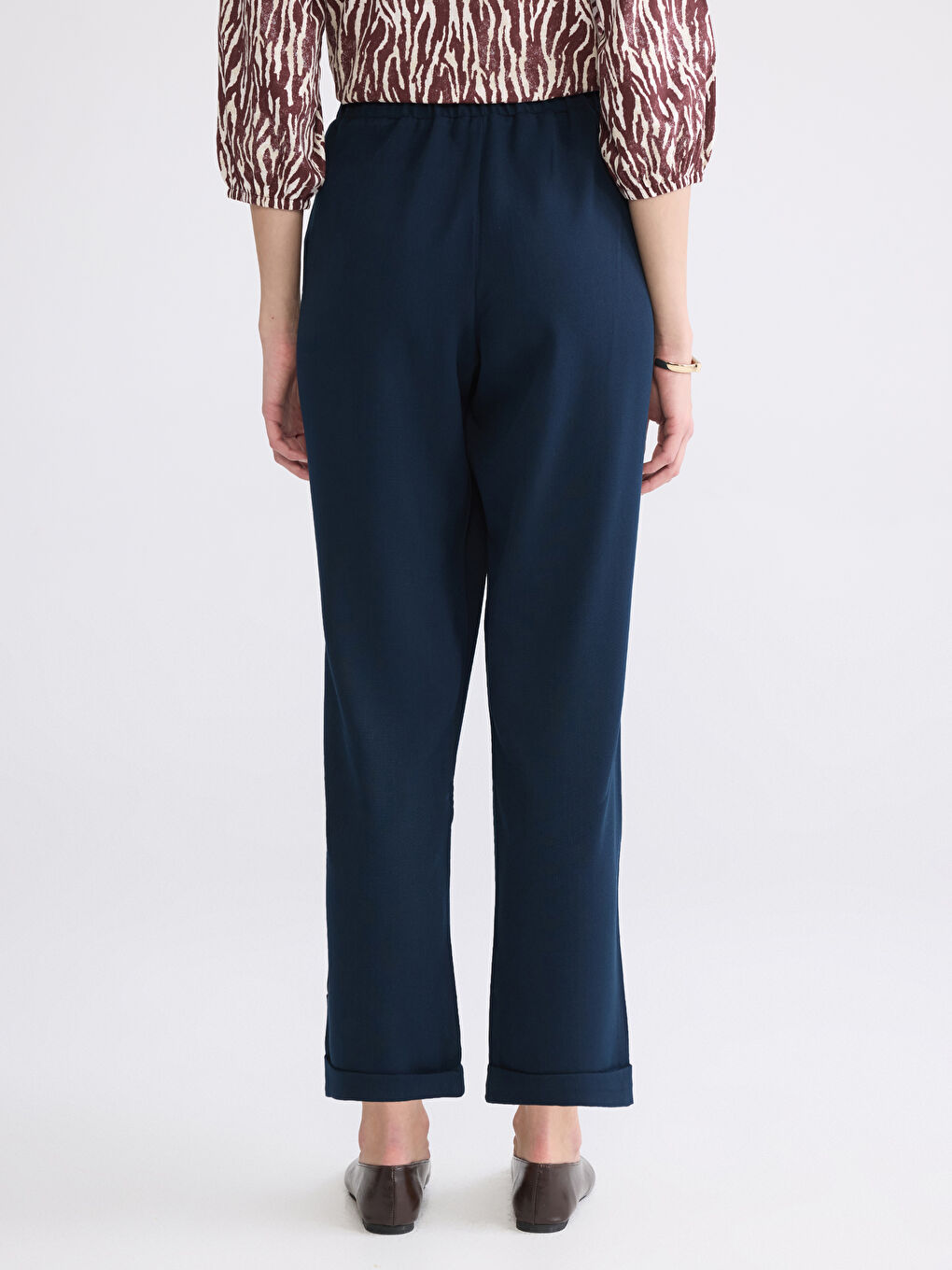Women's Trousers with Elastic Waistband-3
