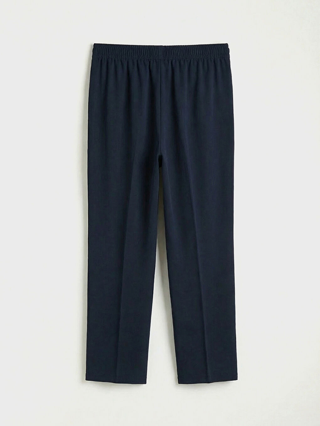 Elasticated Waist Linen-Look Women's Trousers-5