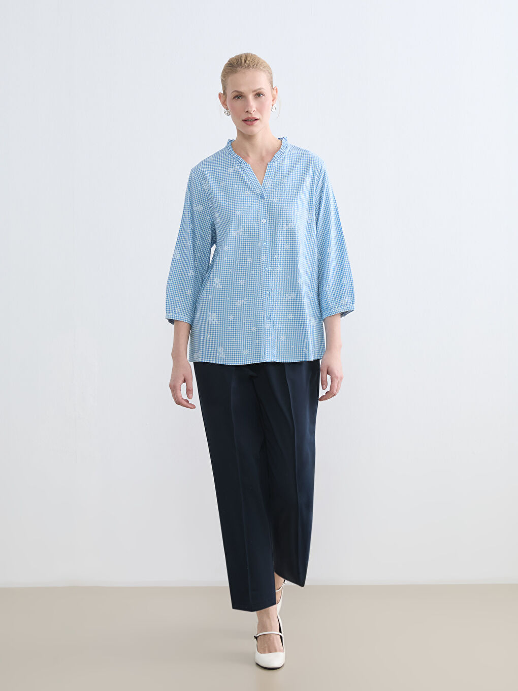 Elasticated Waist Linen-Look Women's Trousers