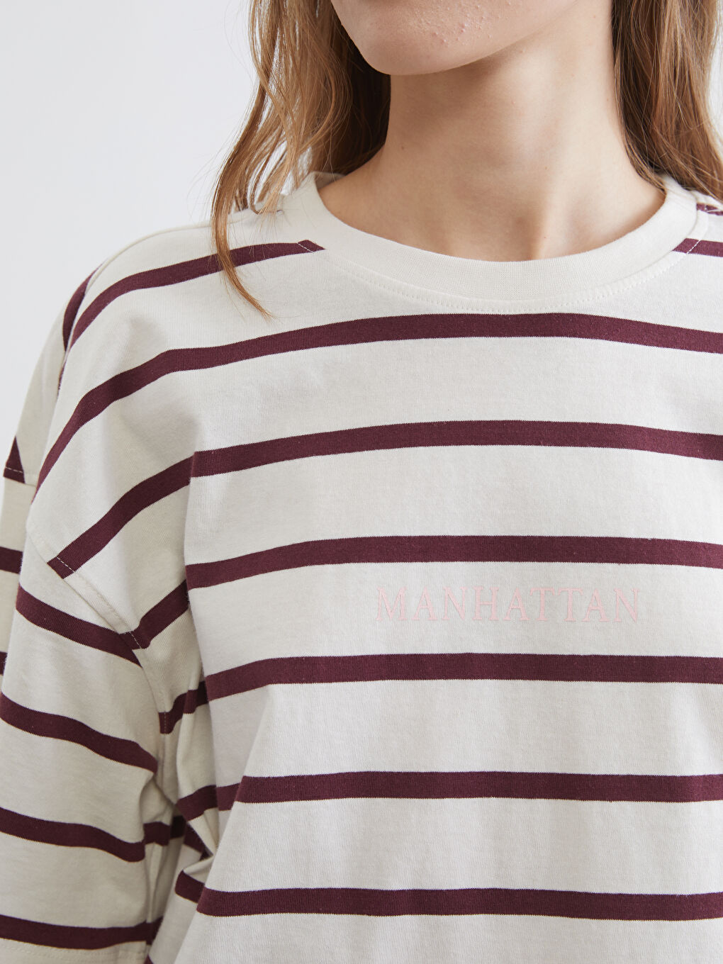 Žena BORDO Majica kratkih rukava-2